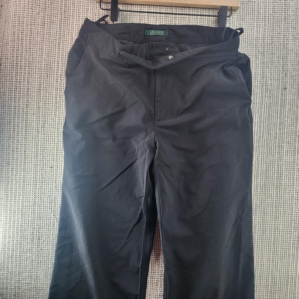 Lauren Ralph Lauren Pants Womens 8 Black Wool Blend Dress Trousers Career Work